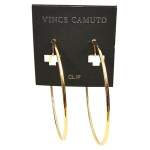 Vince Camuto Large Open Hoop Clip On Earrings NWT